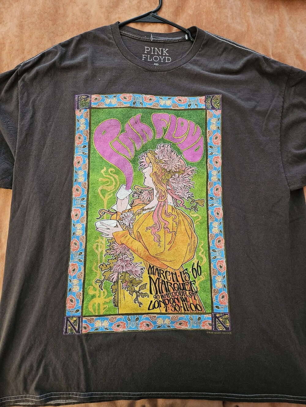 NWOT  Pink Floyd Graphic Band Tee - Black with Neon Psychedelic Print